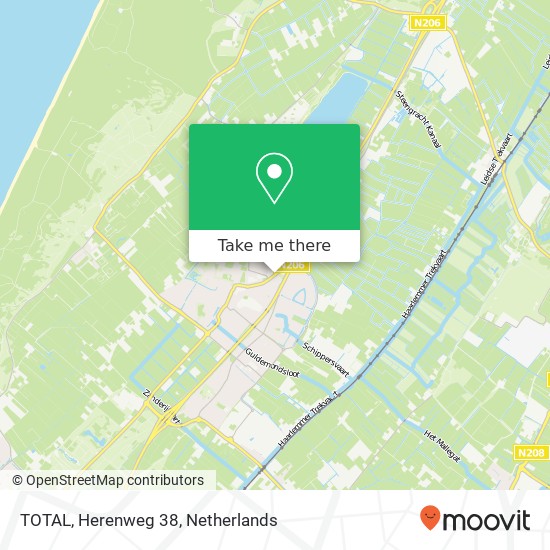 TOTAL, Herenweg 38 kaart