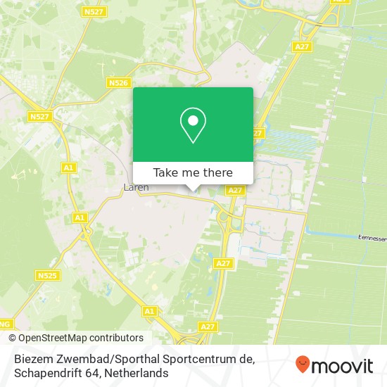 Biezem Zwembad / Sporthal Sportcentrum de, Schapendrift 64 kaart