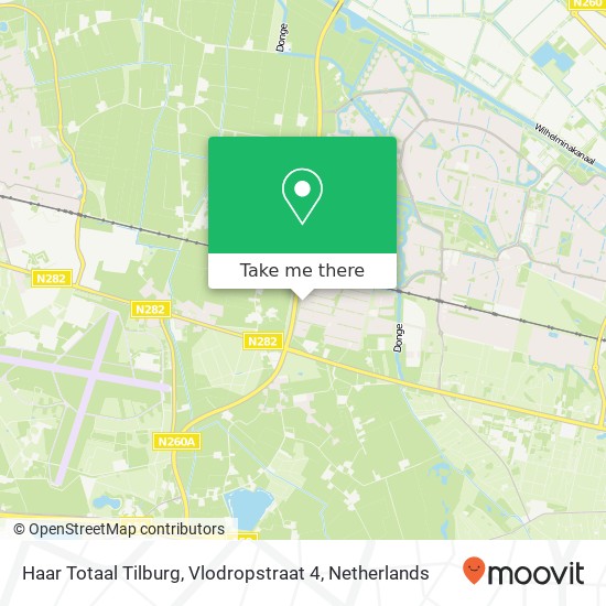 Haar Totaal Tilburg, Vlodropstraat 4 kaart
