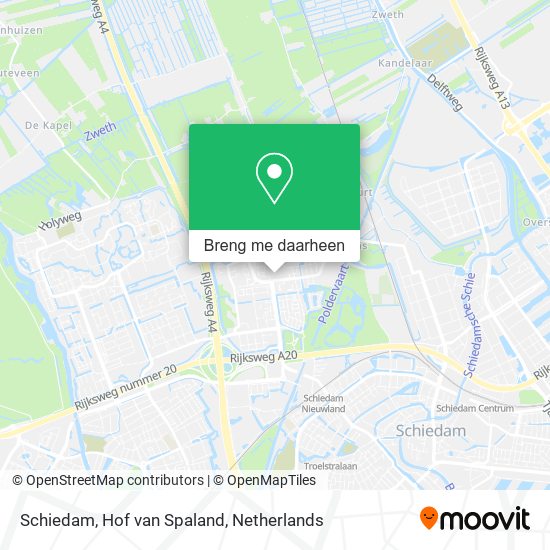 Schiedam, Hof van Spaland kaart