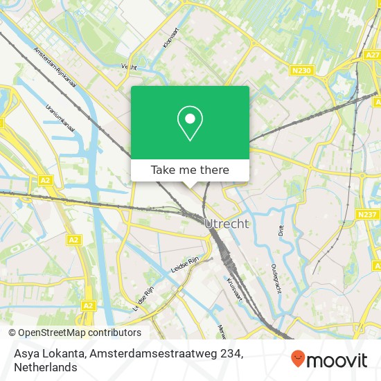 Asya Lokanta, Amsterdamsestraatweg 234 kaart