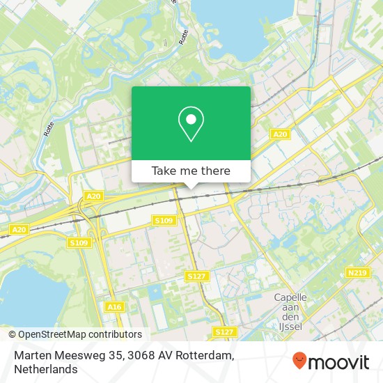 Marten Meesweg 35, 3068 AV Rotterdam kaart