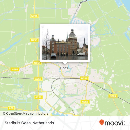 Stadhuis Goes kaart