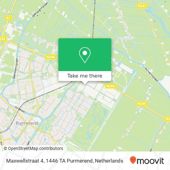 Maxwellstraat 4, 1446 TA Purmerend kaart