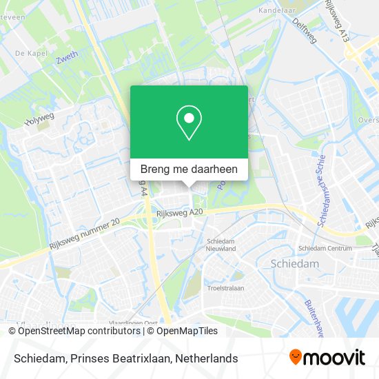 Schiedam, Prinses Beatrixlaan kaart