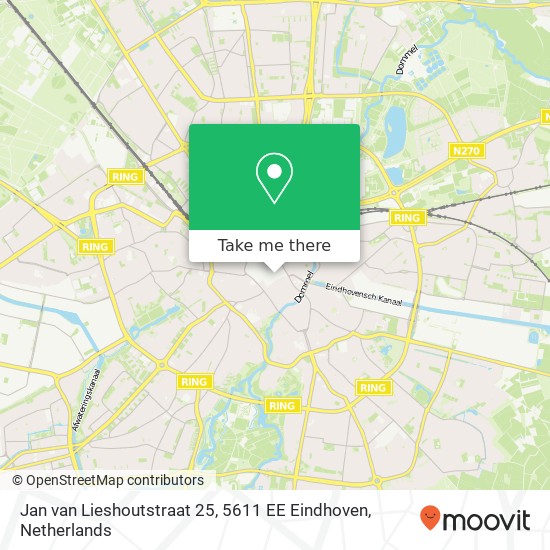 Jan van Lieshoutstraat 25, 5611 EE Eindhoven kaart