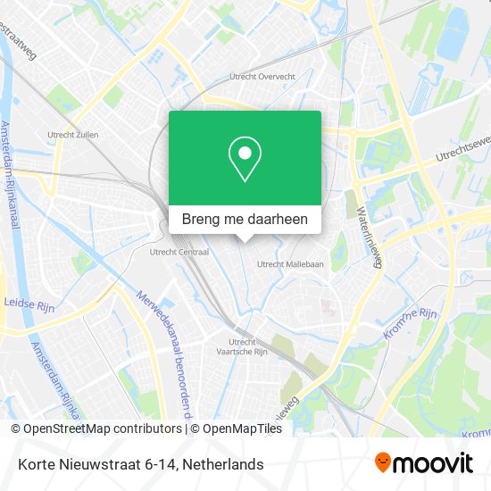 Korte Nieuwstraat 6-14 kaart