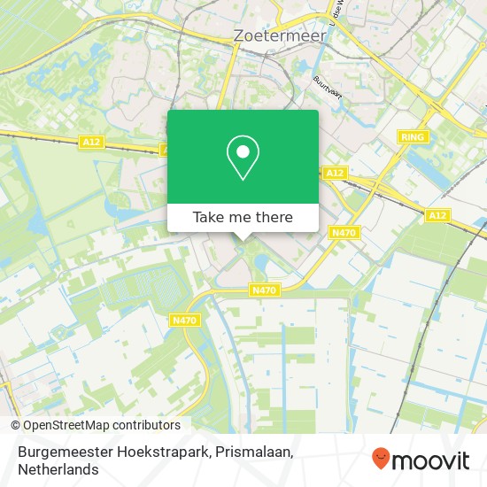Burgemeester Hoekstrapark, Prismalaan kaart