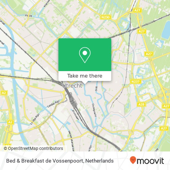 Bed & Breakfast de Vossenpoort, Oudegracht 40E kaart