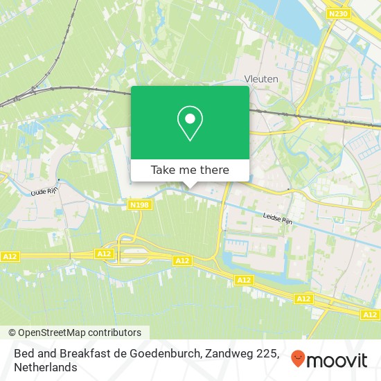 Bed and Breakfast de Goedenburch, Zandweg 225 kaart