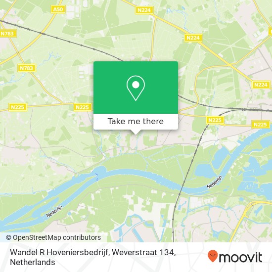 Wandel R Hoveniersbedrijf, Weverstraat 134 kaart