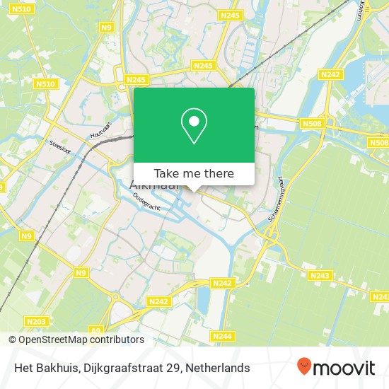 Het Bakhuis, Dijkgraafstraat 29 kaart
