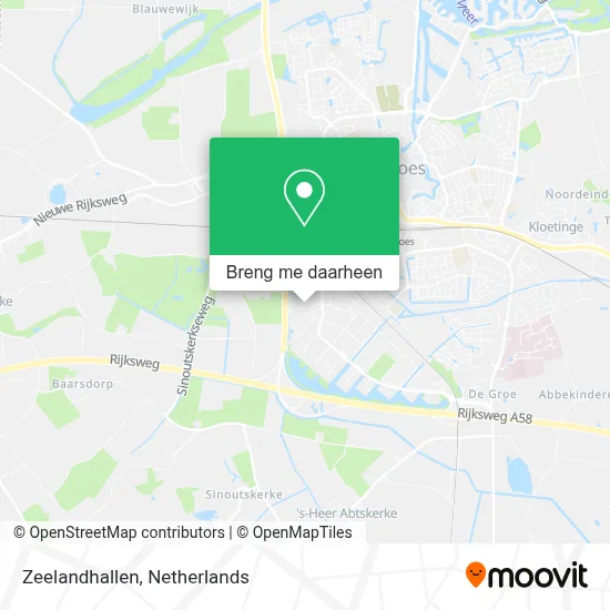 Zeelandhallen kaart