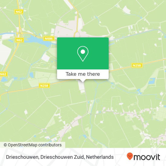 Drieschouwen, Drieschouwen Zuid kaart