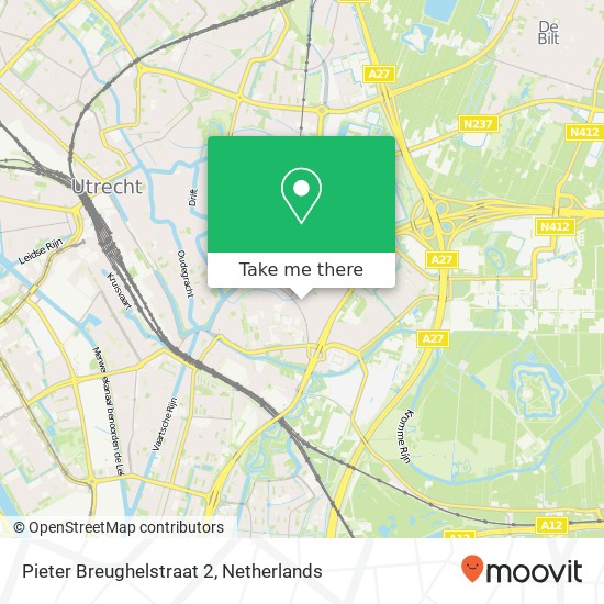 Pieter Breughelstraat 2 kaart