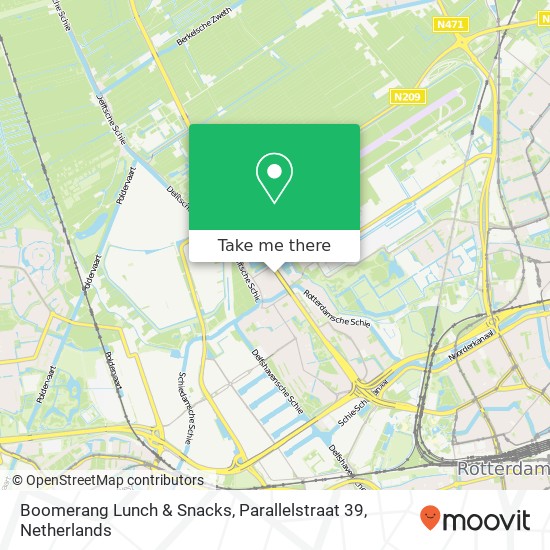 Boomerang Lunch & Snacks, Parallelstraat 39 kaart