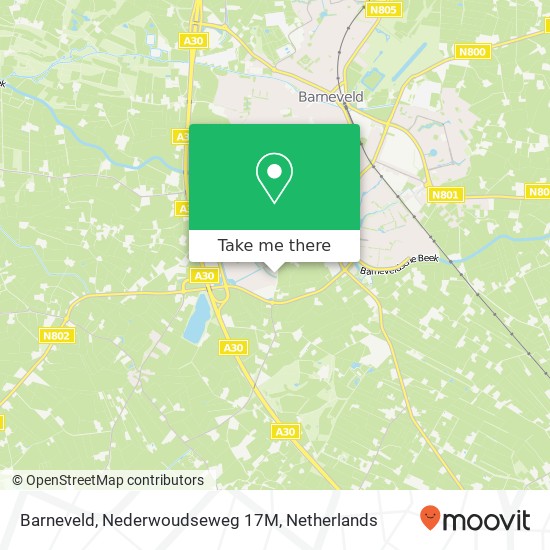 Barneveld, Nederwoudseweg 17M kaart