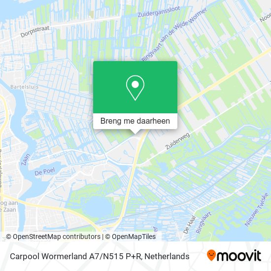 Carpool Wormerland A7/N515 P+R kaart