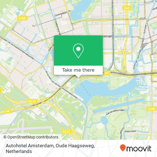 Autohotel Amsterdam, Oude Haagseweg kaart
