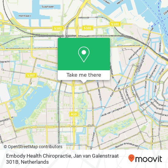 Embody Health Chiropractie, Jan van Galenstraat 301B kaart