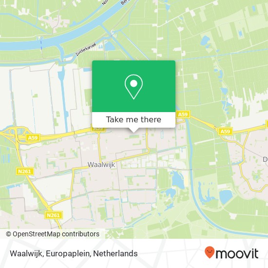 Waalwijk, Europaplein kaart