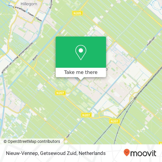 Nieuw-Vennep, Getsewoud Zuid kaart