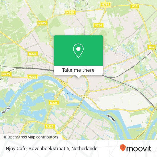 Njoy Café, Bovenbeekstraat 5 kaart