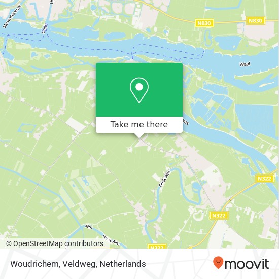 Woudrichem, Veldweg kaart