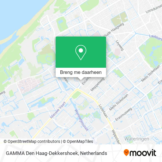 GAMMA Den Haag-Dekkershoek kaart