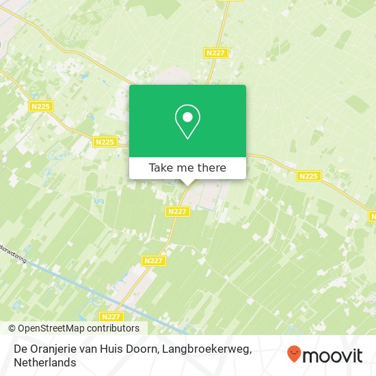 De Oranjerie van Huis Doorn, Langbroekerweg kaart