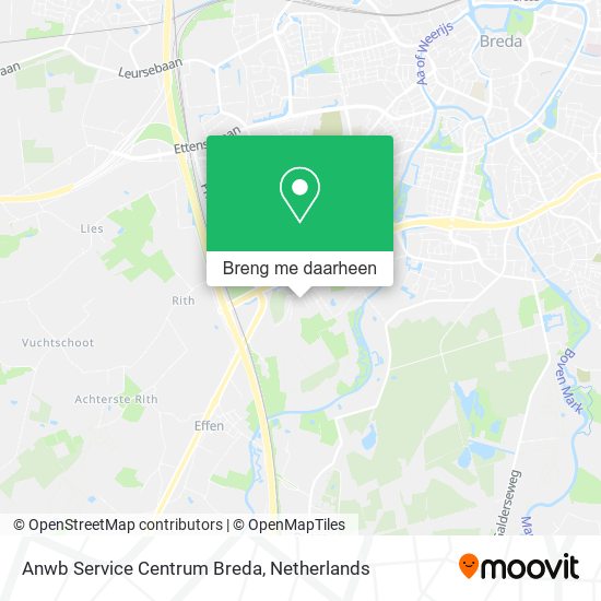 Anwb Service Centrum Breda kaart