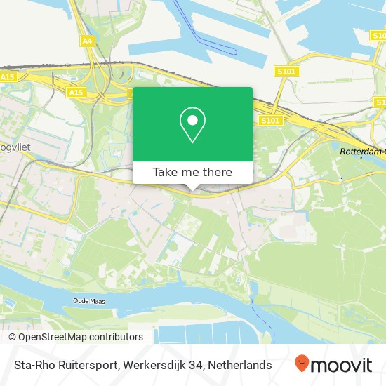 Sta-Rho Ruitersport, Werkersdijk 34 kaart