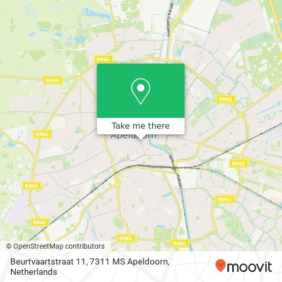 Beurtvaartstraat 11, 7311 MS Apeldoorn kaart