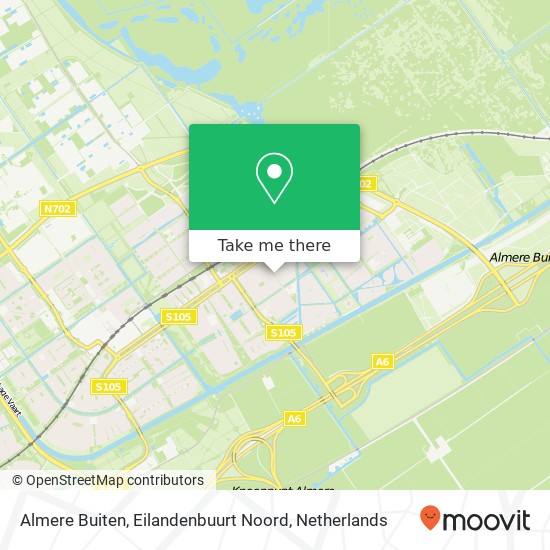 Almere Buiten, Eilandenbuurt Noord kaart