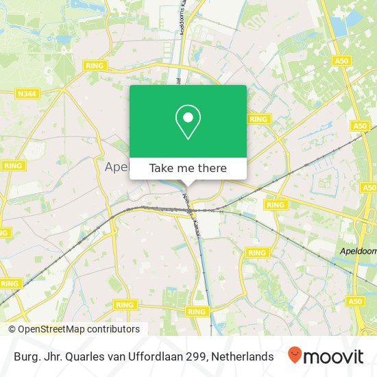 Burg. Jhr. Quarles van Uffordlaan 299, 7321 ZG Apeldoorn kaart