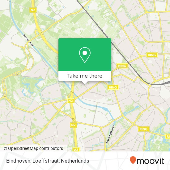 Eindhoven, Loeffstraat kaart