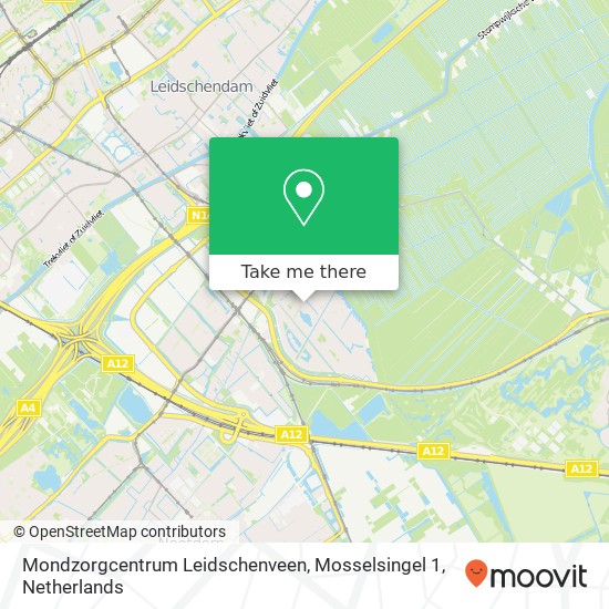 Mondzorgcentrum Leidschenveen, Mosselsingel 1 kaart