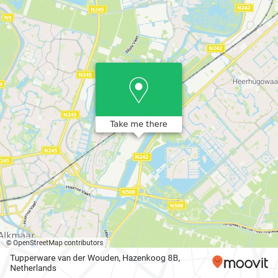 Tupperware van der Wouden, Hazenkoog 8B kaart