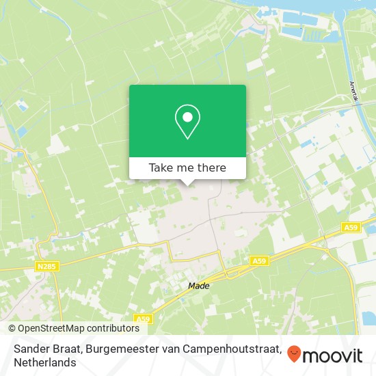 Sander Braat, Burgemeester van Campenhoutstraat kaart