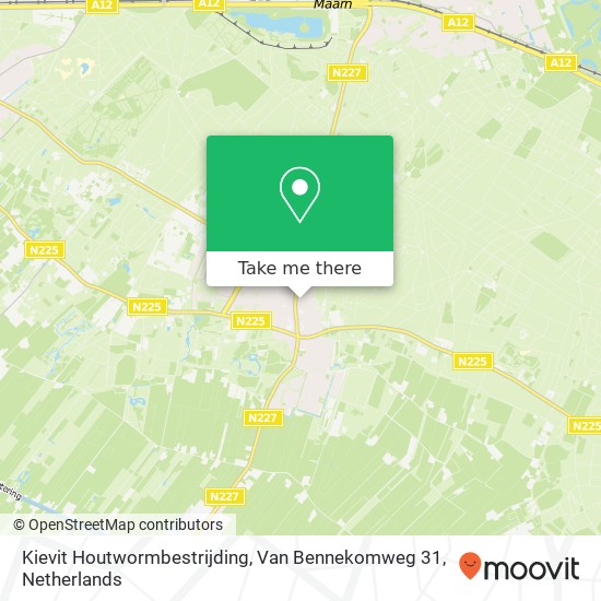 Kievit Houtwormbestrijding, Van Bennekomweg 31 kaart