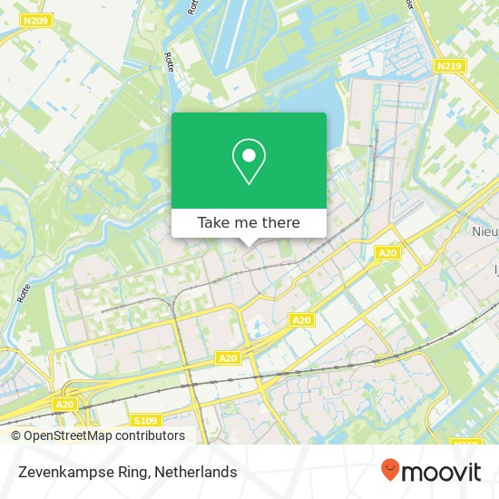 Zevenkampse Ring, 3069 MB Rotterdam kaart