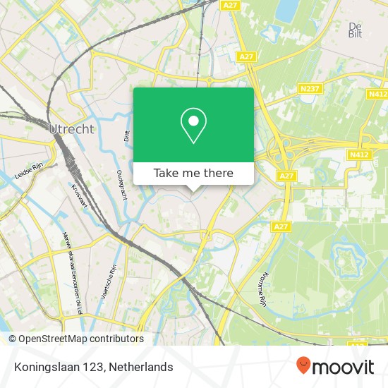 Koningslaan 123 kaart