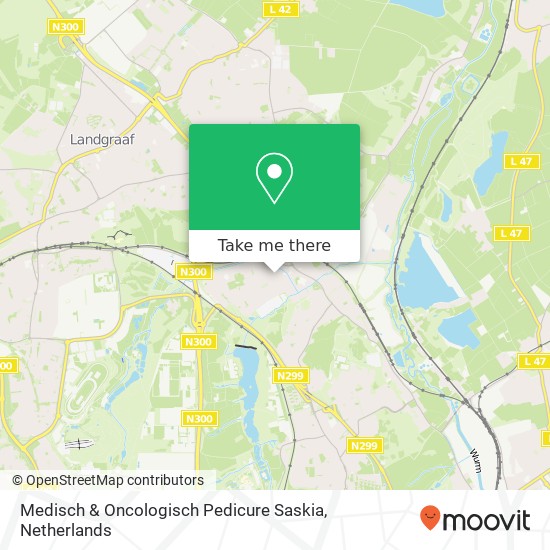 Medisch & Oncologisch Pedicure Saskia, Laurastraat 42 kaart