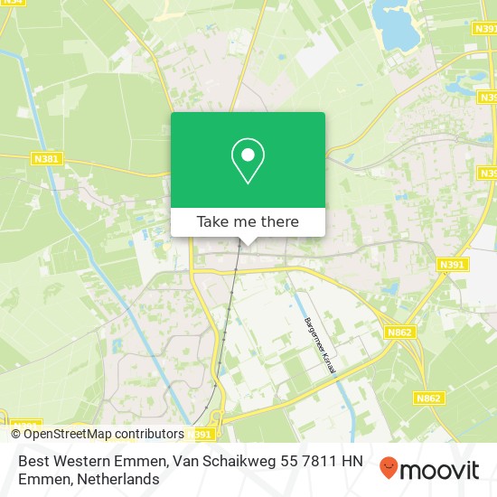 Best Western Emmen, Van Schaikweg 55 7811 HN Emmen kaart