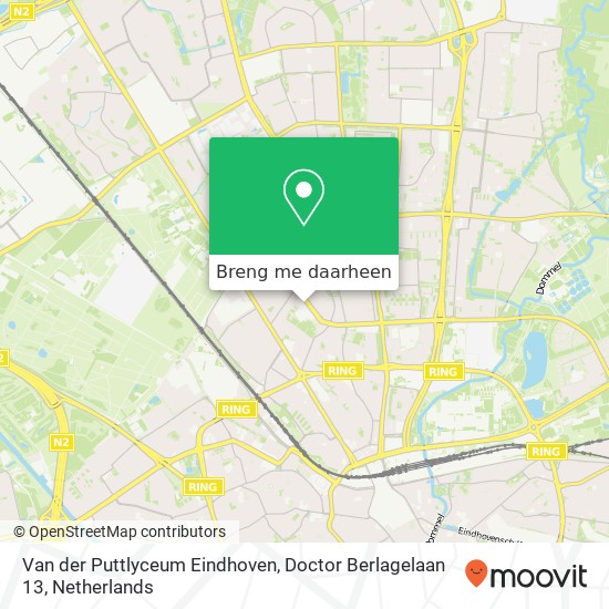 Van der Puttlyceum Eindhoven, Doctor Berlagelaan 13 kaart