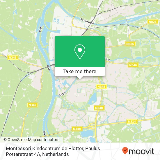 Montessori Kindcentrum de Plotter, Paulus Potterstraat 4A kaart