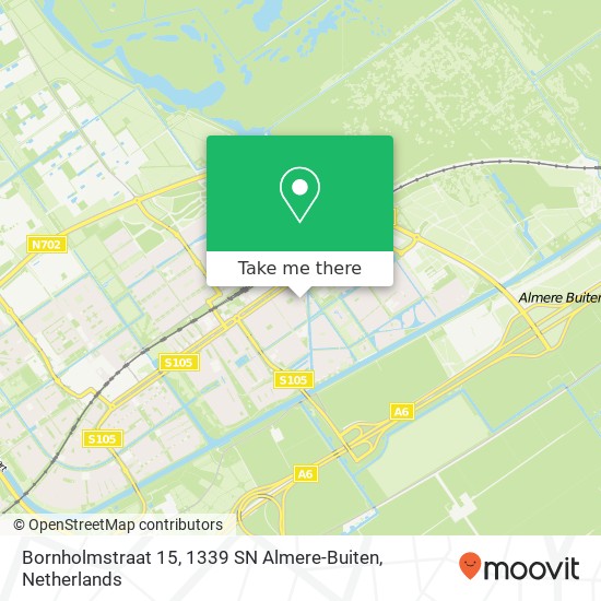 Bornholmstraat 15, 1339 SN Almere-Buiten kaart