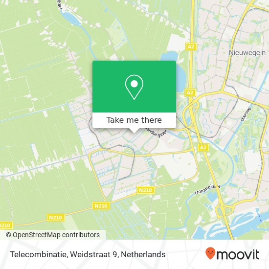 Telecombinatie, Weidstraat 9 kaart