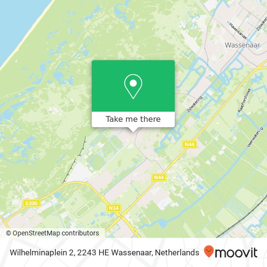 Wilhelminaplein 2, 2243 HE Wassenaar kaart