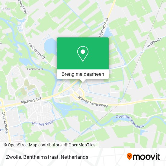 Zwolle, Bentheimstraat kaart